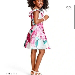 Children Place Girls Floral Off Shoulder Dress